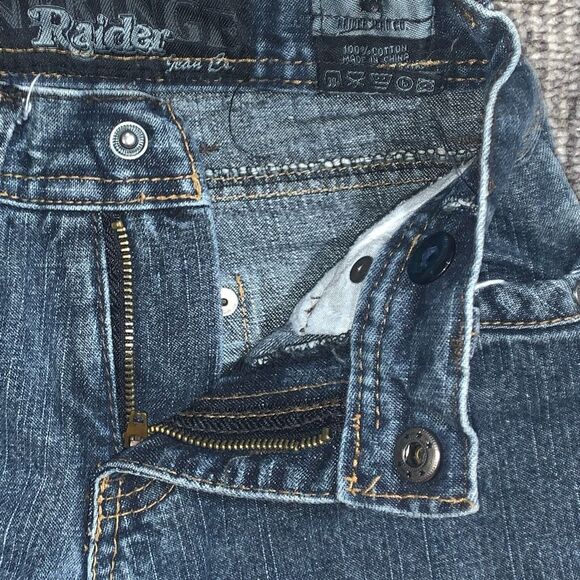 Vintage Infringe Raider Jeans CO Toddler Boys 4T‎ Dark Wash Embroidered Jeans - Picture 4 of 8